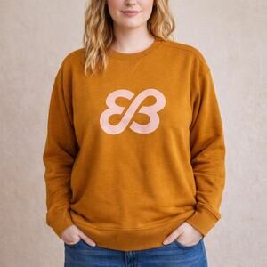 Eddie Bauer Women’s XL Mustard Logo Crewneck Sweatshirt